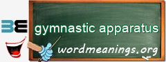 WordMeaning blackboard for gymnastic apparatus
